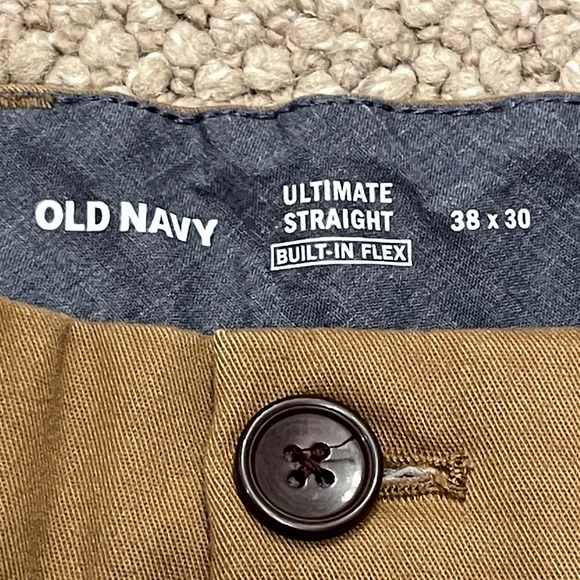 Old Navy Men's Tan Chino Pants - Ultimate Straight Style with Built-In Flex - Picture 2 of 8